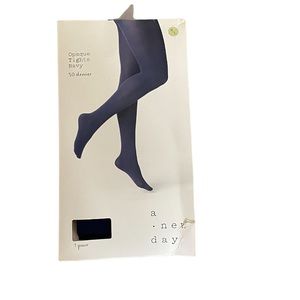 Navy opaque tights